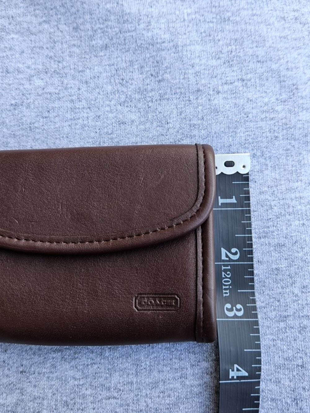 Coach Vintage Brown Leather Mini Photo Book Charm/Keychain Bag Charm Y2K Key Fob - Picture 10 of 11
